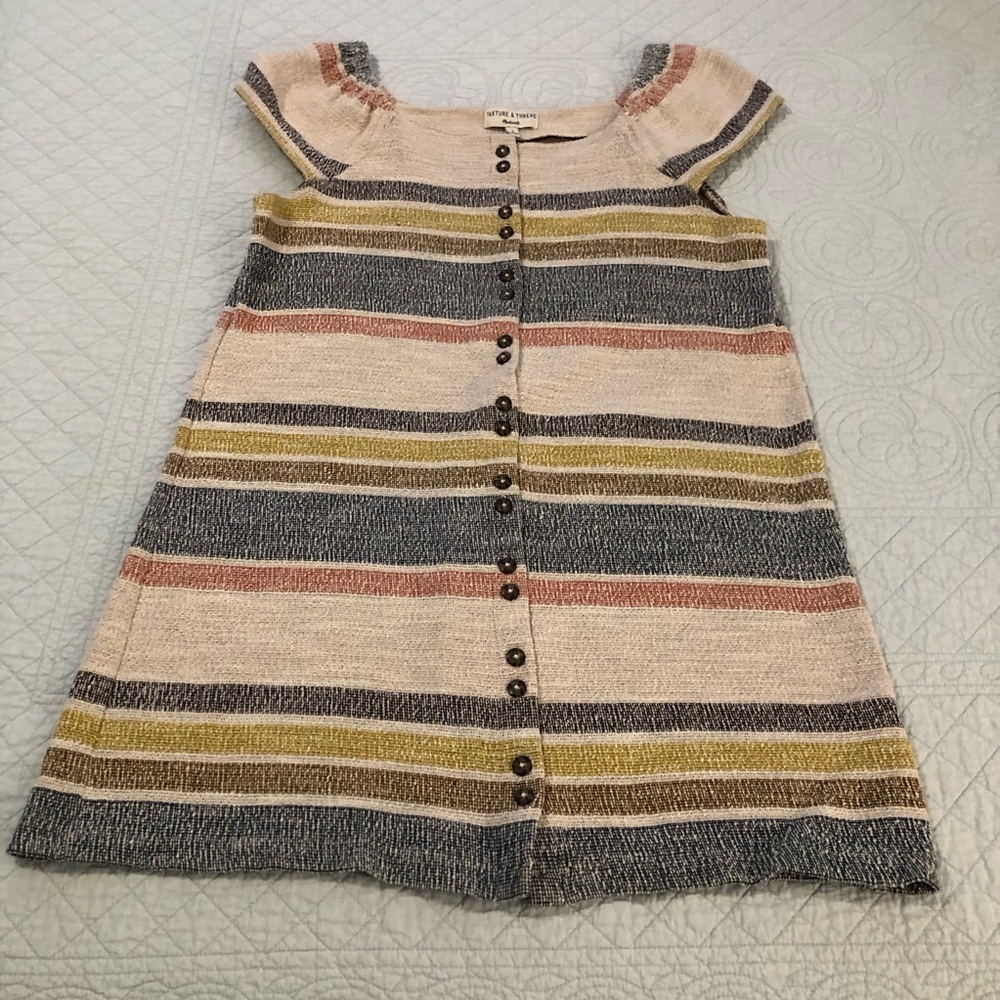 Madewell Texture & Thread striped dress. Size large.